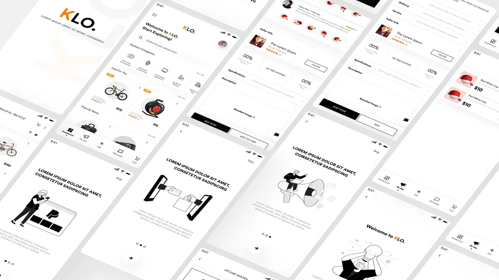 KLO: Mobile Application screen designed and developed by Infusible Coder